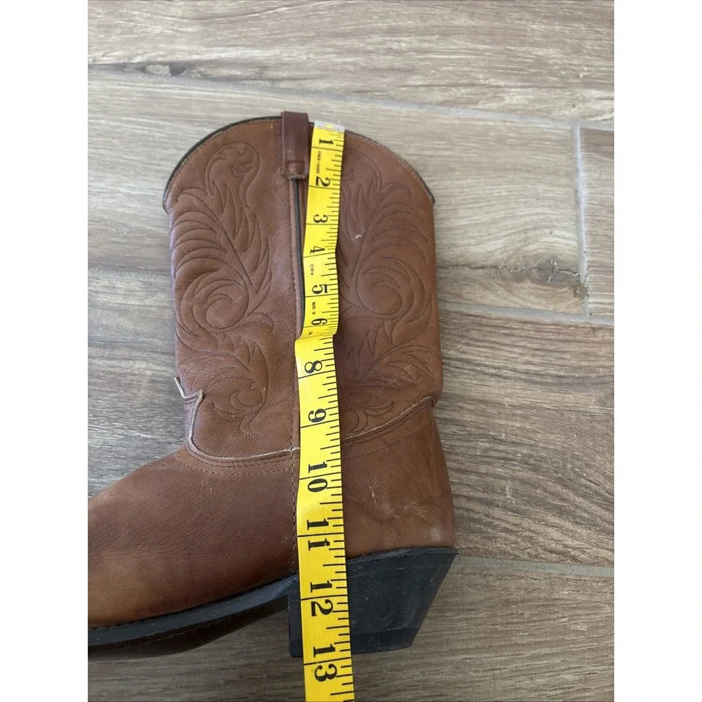 Acme Brown Leather Dingo Boots Circa 1980s Made In USA 8.5m Collector's Item Men
